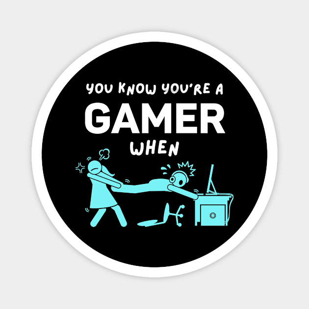 Gamer Funny Gaming Addict Video Games Geek Magnet by Foxxy Merch